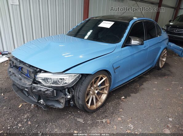 WBS8M9C57GP966780 2016 BMW M3 Синий Передняя левая четверть