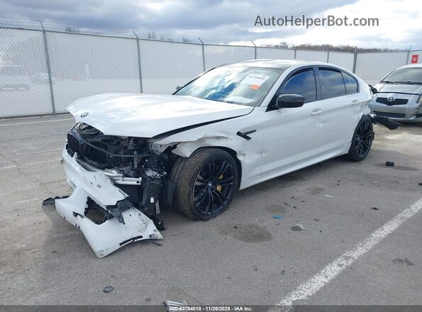 WBSJF0C06LCD98747 2020 BMW M5 White წინა მარცხენა ხედი სამი მეოთხედიდან