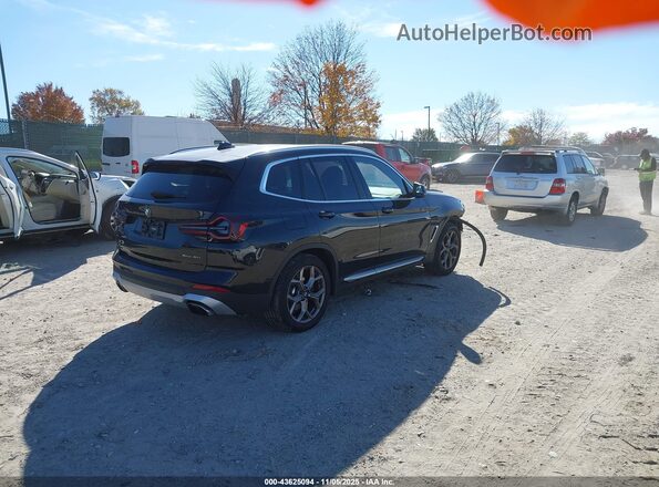 WBX57DP01NN169486 2022 BMW X3 Black Trasero derecho