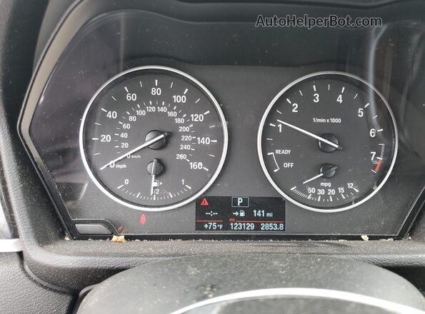 WBXHT3C32GP889552 2016 BMW X1 White Instrument cluster view