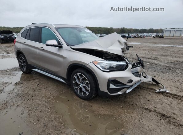 WBXJG7C01N5V09659 2022 BMW X1 Желто-коричневый Передняя правая четверть