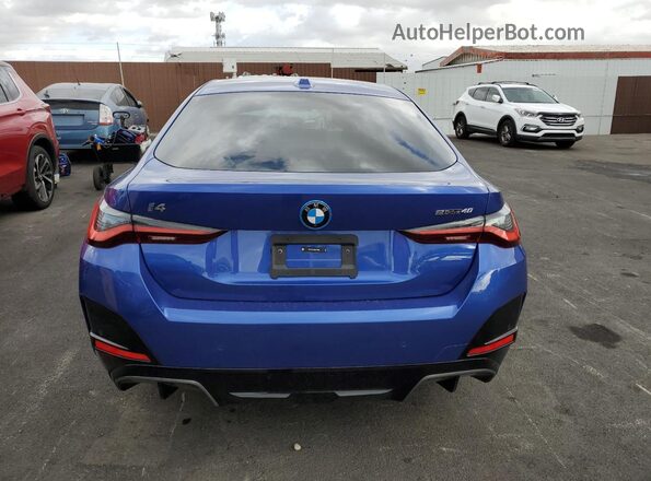 WBY23HD09SFV14985 2025 BMW I4 Blue Вид ззаду