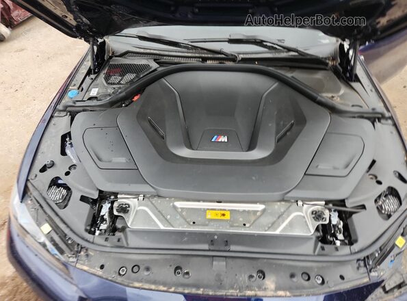WBY33AW09PFP28326 2023 BMW I4 Синий Вид задней части салона