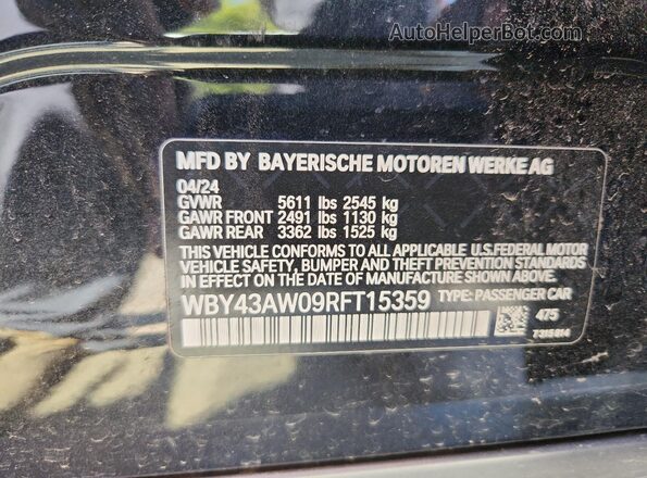 WBY43AW09RFT15359 2024 BMW I4 Угольный Вид подкапотного пространства