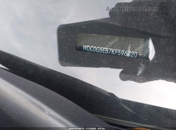 WDC0G5EB7KF596320 2019 MERCEDES-BENZ GLC 350E Gray 
