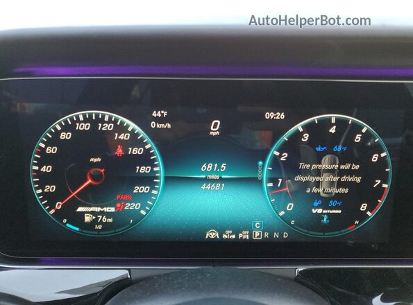 WDD7X8JB0KA004786 2019 MERCEDES-BENZ AMG Gray Instrument cluster view