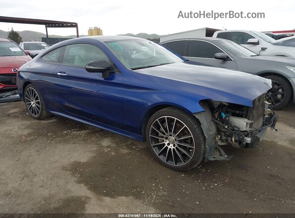 WDDWJ4KB9HF357060 2017 MERCEDES-BENZ C-CLASS Dark Blue Передняя правая четверть