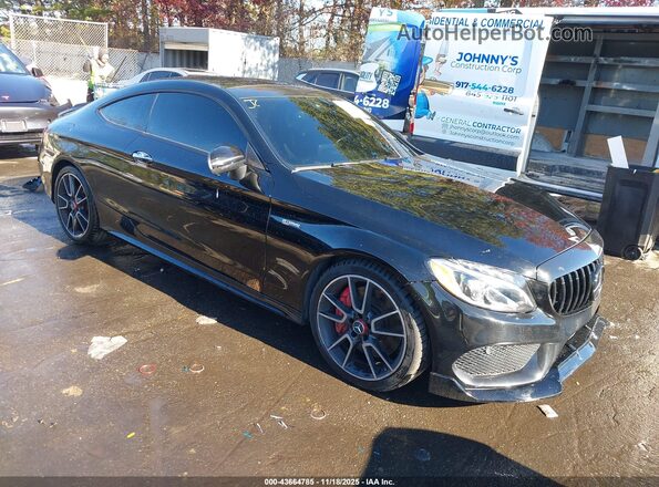WDDWJ6EB0JF658961 2018 MERCEDES-BENZ AMG C 43 Черный Передняя правая четверть
