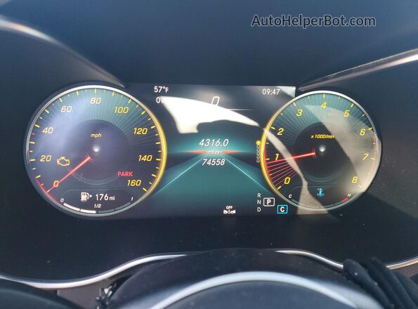 WDDWJ8EB5LF935330 2020 MERCEDES-BENZ C White Вид щитка приладів