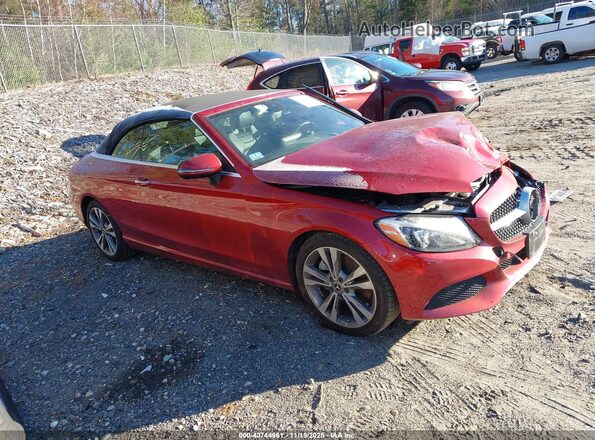 WDDWK4KB3JF631792 2018 MERCEDES-BENZ C-CLASS Красный Передняя правая четверть