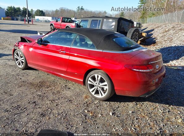 WDDWK4KB3JF631792 2018 MERCEDES-BENZ C-CLASS Красный Задняя левая четверть