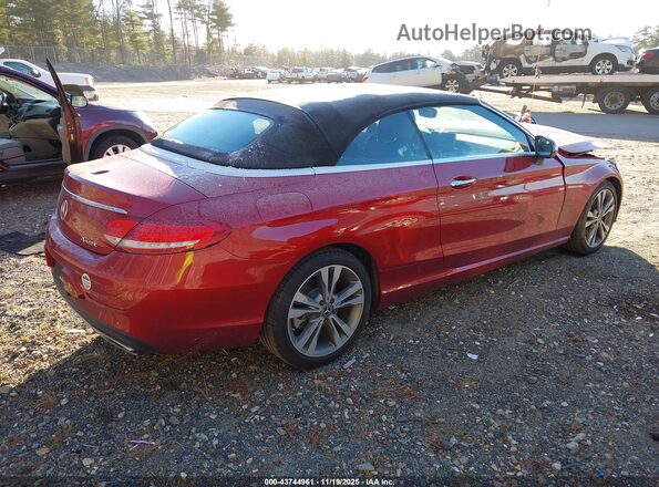 WDDWK4KB3JF631792 2018 MERCEDES-BENZ C-CLASS Красный Задняя правая четверть