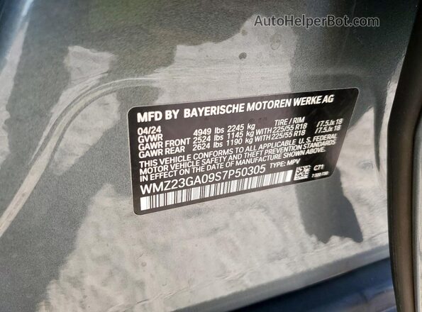 WMZ23GA09S7P50305 2025 MINI COUNTRYMAN Синий Вид наклейки с VIN-кодом
