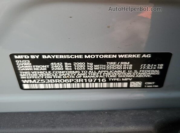 WMZ53BR06P3R19716 2023 MINI COOPER Серый Вид подкапотного пространства