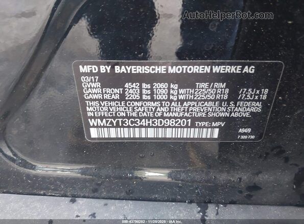 WMZYT3C34H3D98201 2017 MINI COUNTRYMAN Черный Вид подкапотного пространства