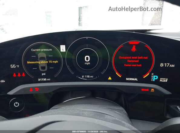 WP0AA2Y16NSA15577 2022 PORSCHE TAYCAN Gray Widok tylnych siedzeń