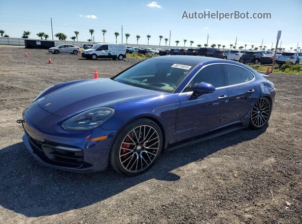 WP0AB2A74ML139235 2021 PORSCHE PANAMERA Синий Передняя левая четверть