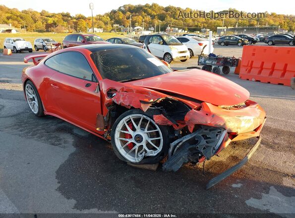WP0AB2A96JS122326 2018 PORSCHE 911 Orange Przód prawy