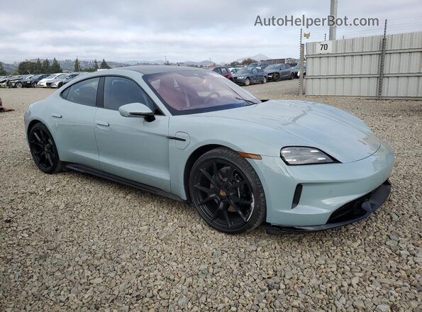 WP0AB2Y10SSA41603 2025 PORSCHE TAYCAN Бирюзовый Передняя правая четверть