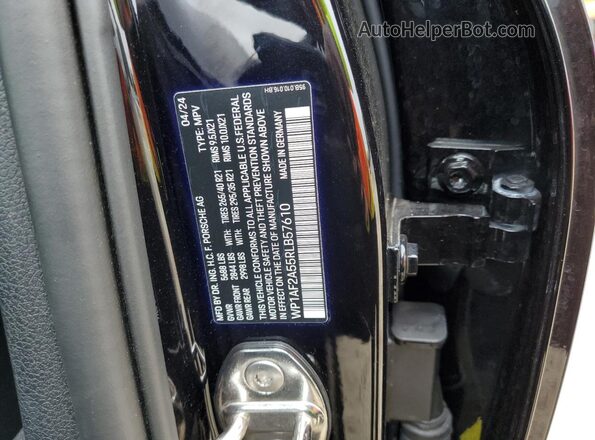 WP1AF2A55RLB57610 2024 PORSCHE MACAN Черный Вид наклейки с VIN-кодом