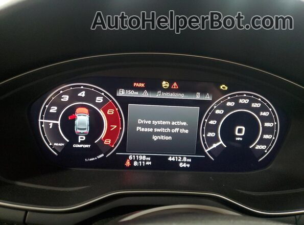 WUAAWCF55MA902816 2021 AUDI RS5 Серый Вид щитка приборов