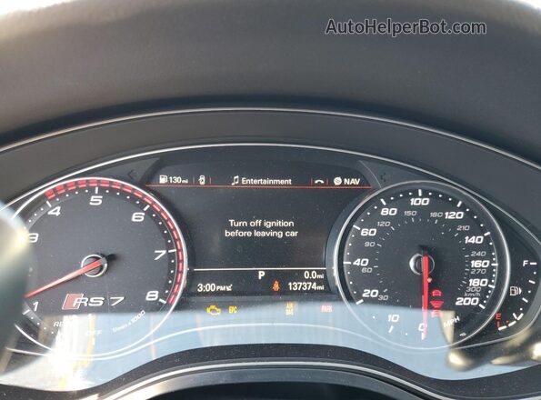 WUAW2AFC6GN900719 2016 AUDI RS7 Серебряный Вид щитка приборов