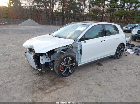 WVW3A7CD8SW219855 2025 VOLKSWAGEN GOLF White წინა მარცხენა ხედი სამი მეოთხედიდან