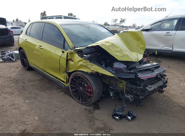 WVW8A7CD4PW168738 2023 VOLKSWAGEN GOLF Желтый Передняя правая четверть