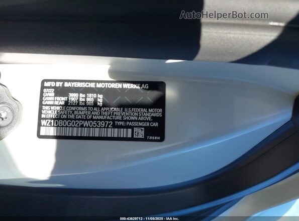 WZ1DB0G02PW053972 2023 TOYOTA GR SUPRA Белый Вид подкапотного пространства