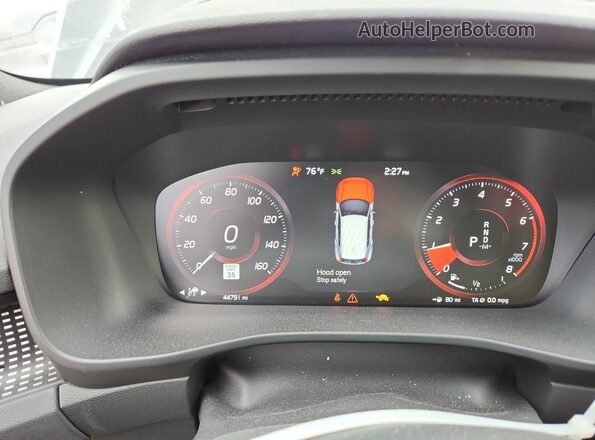 YV4162XZ2K2012254 2019 VOLVO XC40 Black Vista del cuadro de instrumentos