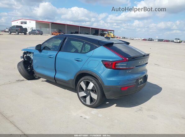 YV4ED3GB7N2004221 2022 VOLVO C40 RECHARGE PURE ELECTRIC Синий Задняя левая четверть