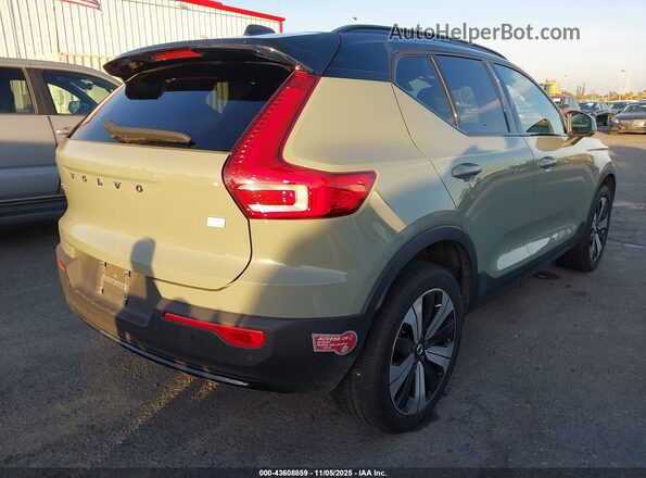 YV4ED3UL9P2108340 2023 VOLVO XC40 RECHARGE PURE ELECTRIC Green Rear right