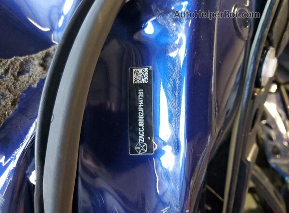ZACCJBBB2JPH47261 2018 JEEP RENEGADE Blue Вид наклейки з VIN-кодом
