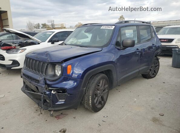 ZACNJCBB1MPM96975 2021 JEEP RENEGADE Blue Передня ліва чверть