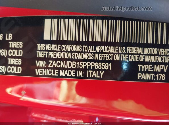 ZACNJDB15PPP68591 2023 JEEP RENEGADE Красный Вид подкапотного пространства