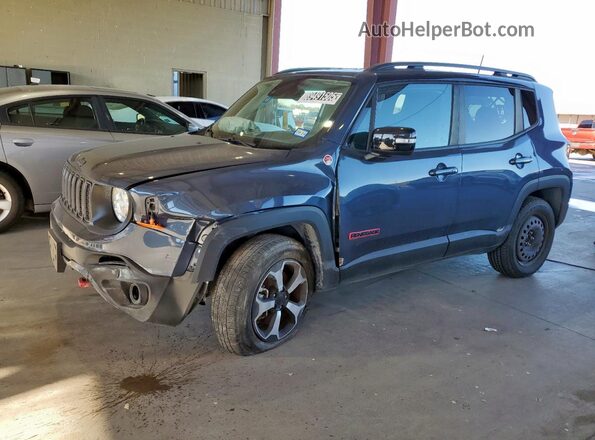 ZACNJDC13NPN54288 2022 JEEP RENEGADE Blue Առջևի ձախ երեք քառորդ տեսարան