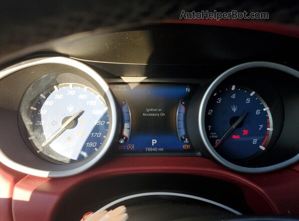 ZAM57RTL9H1240595 2017 MASERATI GHIBLI Черный Вид щитка приборов