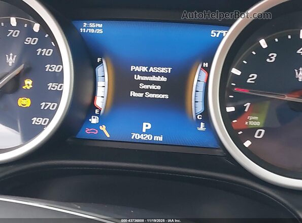 ZAM57YSL8J1275839 2018 MASERATI GHIBLI Бежевый 