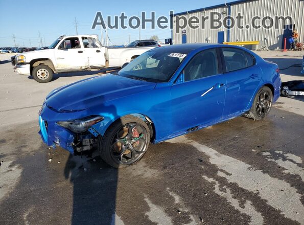 ZARFAMAN6K7607755 2019 ALFA ROMEO GIULIA Синий Передняя левая четверть