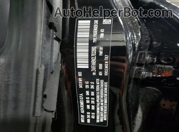 ZARFANBN2L7632660 2020 ALFA ROMEO GIULIA Черный Вид подкапотного пространства