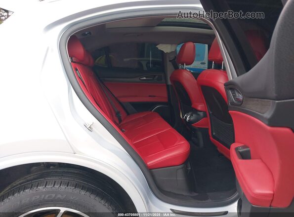 ZASPAKBN0M7D14705 2021 ALFA ROMEO STELVIO Silver VIN sticker view