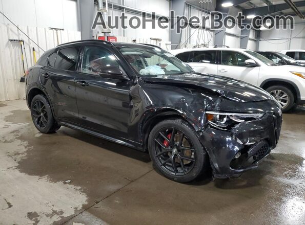 ZASPAKBN9M7D12287 2021 ALFA ROMEO STELVIO Черный Передняя правая четверть