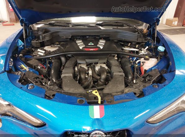 ZASPAKEV6N7D48645 2022 ALFA ROMEO STELVIO Синий Вид сзади