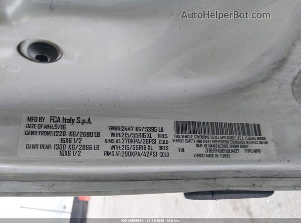 ZFBERFAB6H6E14137 2017 RAM PROMASTER CITY Белый Вид подкапотного пространства