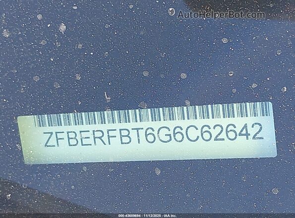 ZFBERFBT6G6C62642 2016 RAM PROMASTER CITY Белый 