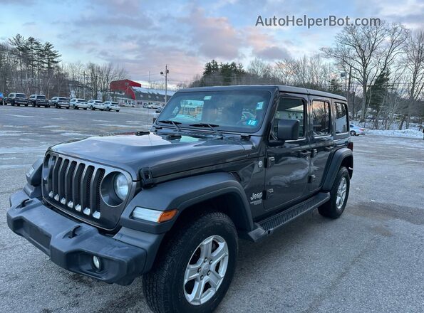 1C4HJXDG3KW527093 2019 JEEP WRANGLER Серый Задняя левая четверть