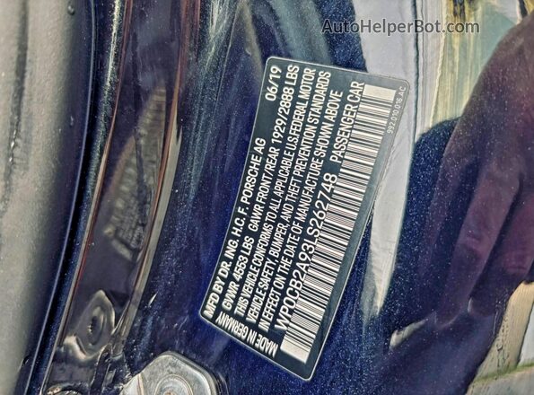 WP0CB2A93LS262748 2020 PORSCHE 911 Black Вид задньої частини салону