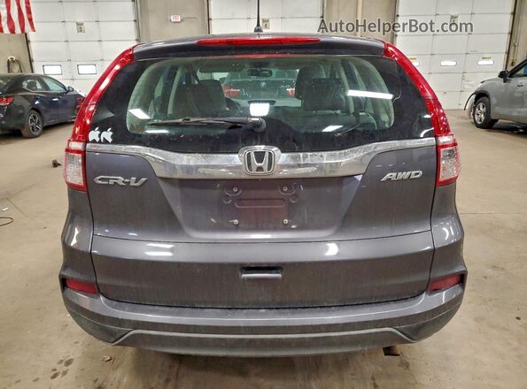 5J6RM4H33GL017086 2016 HONDA CRV Gray Widok wnętrza z przodu