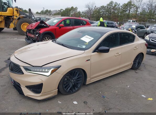 19UDE2F80LA012029 2020 ACURA ILX Beige Առջևի ձախ երեք քառորդ տեսարան