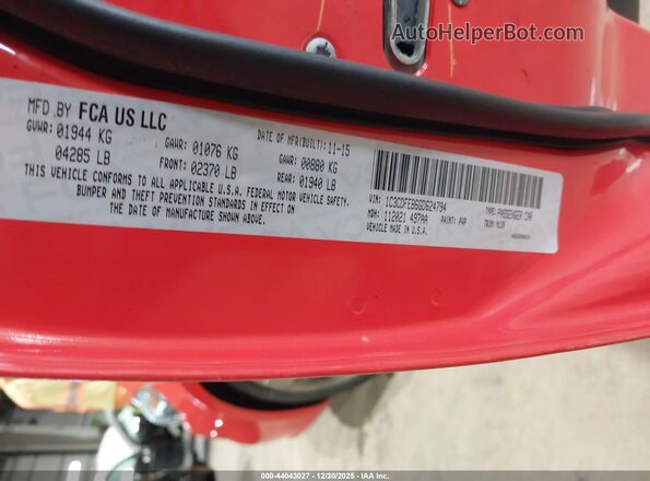 1C3CDFEB6GD624794 2016 DODGE DART Orange Vista del compartimento del motor